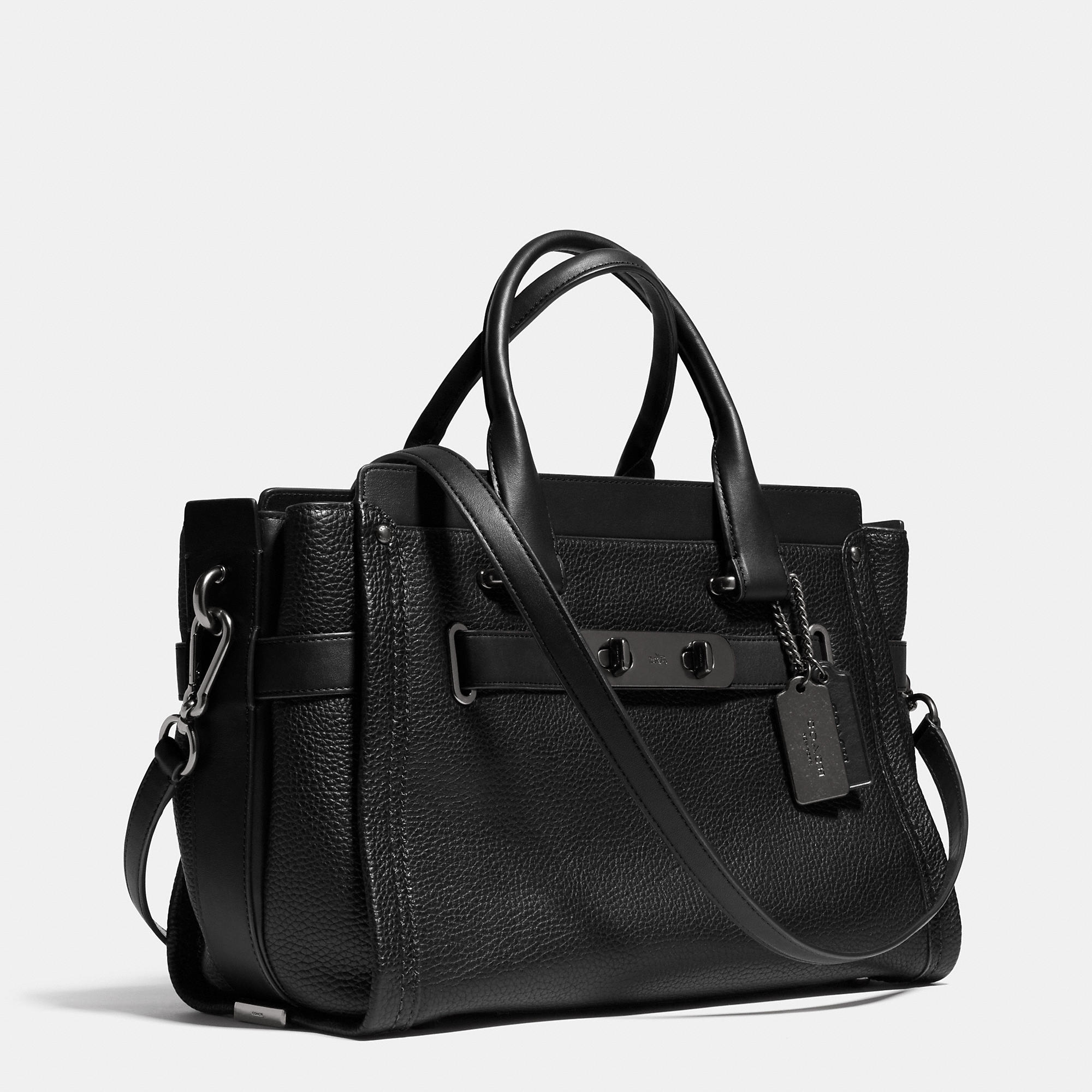 Causual Coach Swagger Carryall In Pebble Leather Causual Coach Swagger Carryall In Pebble Leather